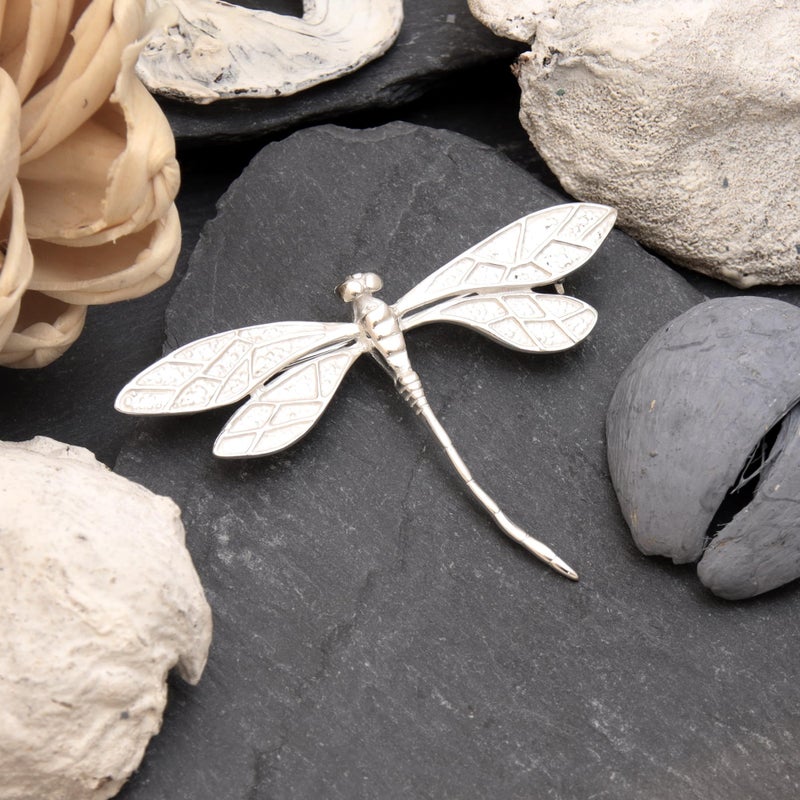 Alexander Castle Sterling Silver Dragonfly Brooch & Gift Box - Image 2